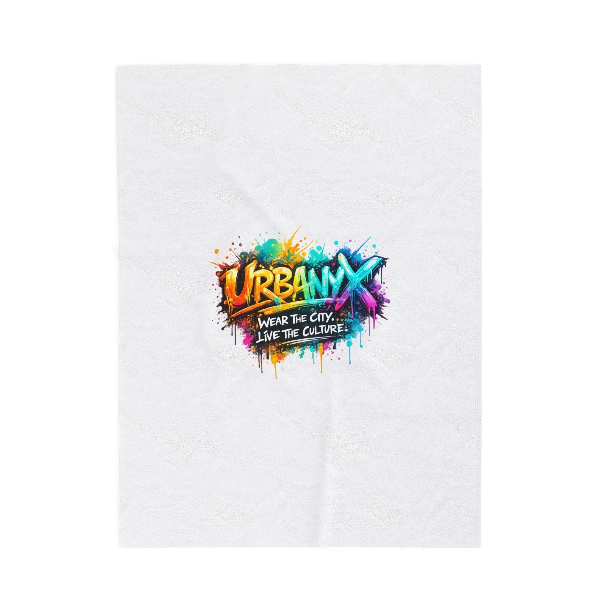 Urbanyx Graffiti Velveteen Plush Blanket — 'Wear the City, Live the Culture' Cozy Throw