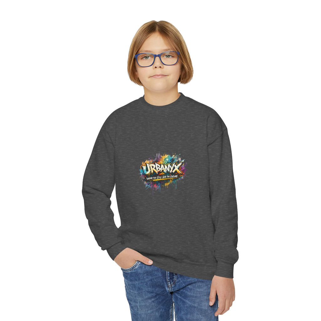 Urbanyx Youth Sweatshirt — 'Urbana' Colorful Graffiti Crewneck