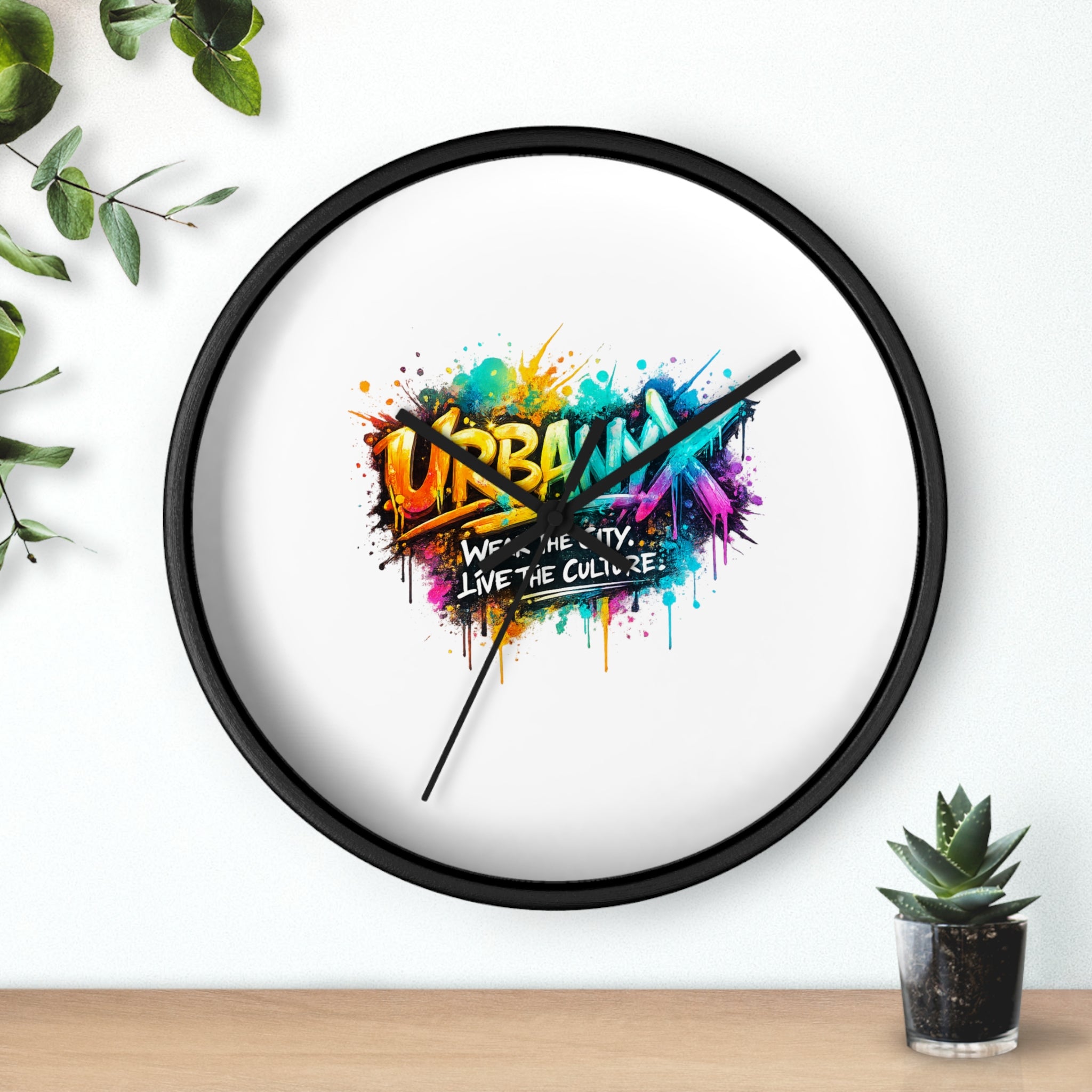 Urbanyx Graffiti Wall Clock — Colorful Street Art "Urban" Design