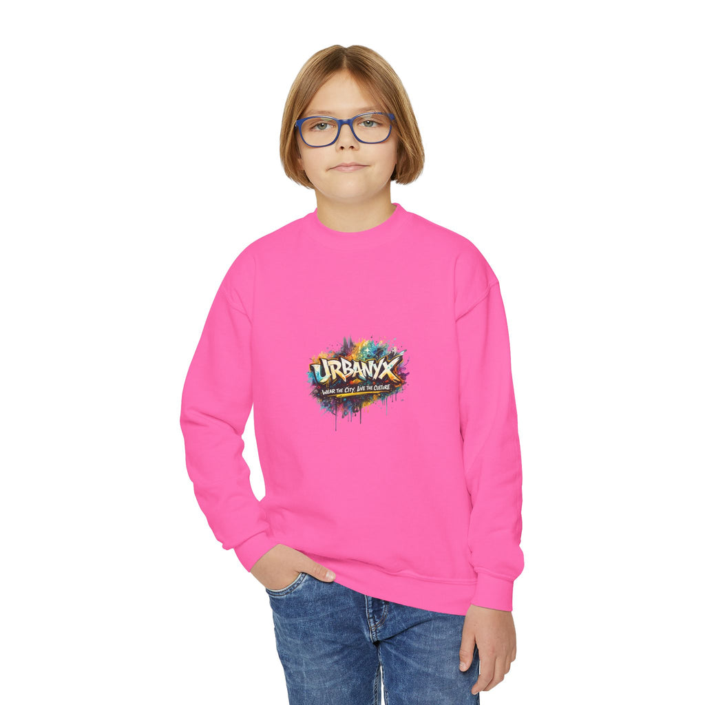 Urbanyx Youth Sweatshirt — 'Urbana' Colorful Graffiti Crewneck