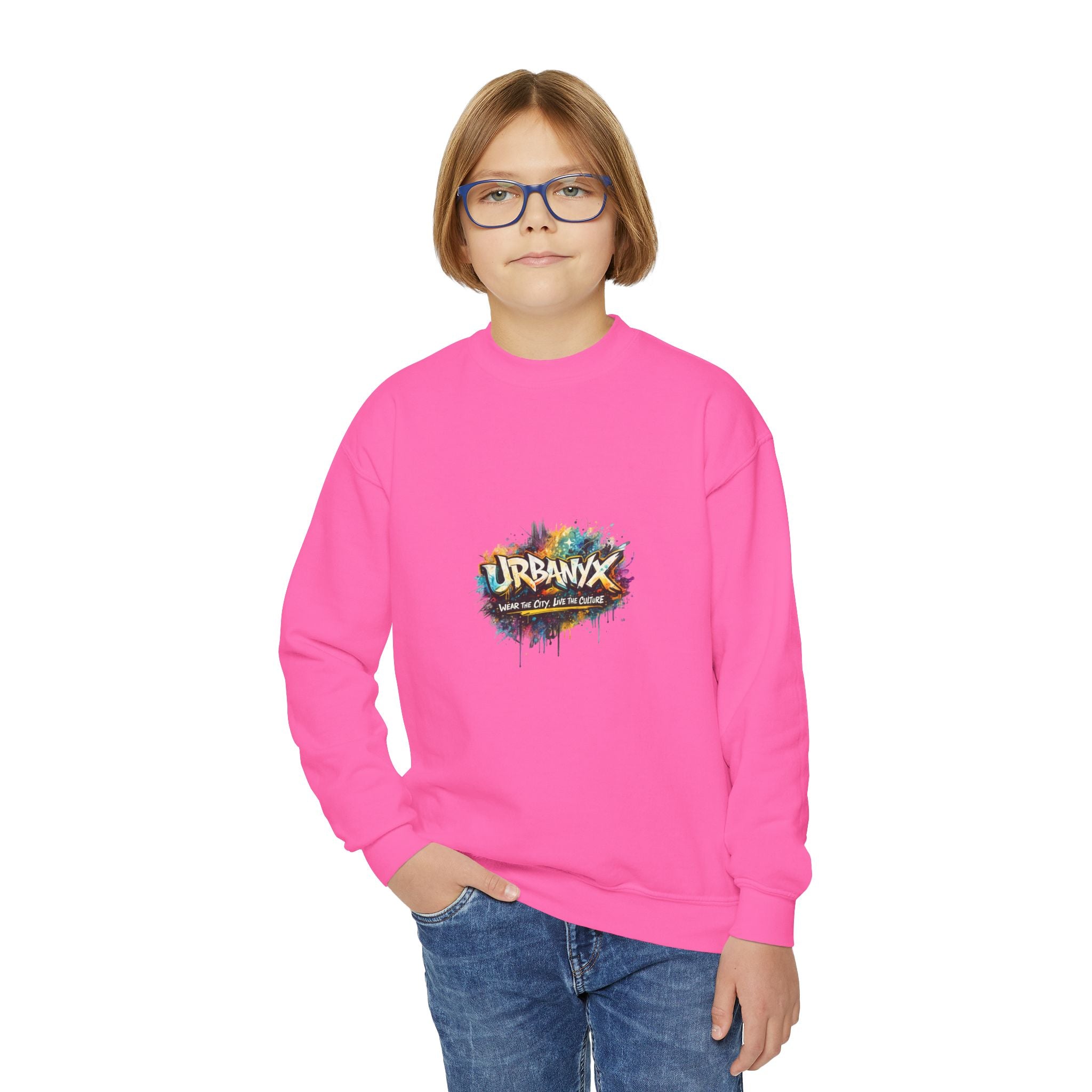 Urbanyx Youth Sweatshirt — 'Urbana' Colorful Graffiti Crewneck