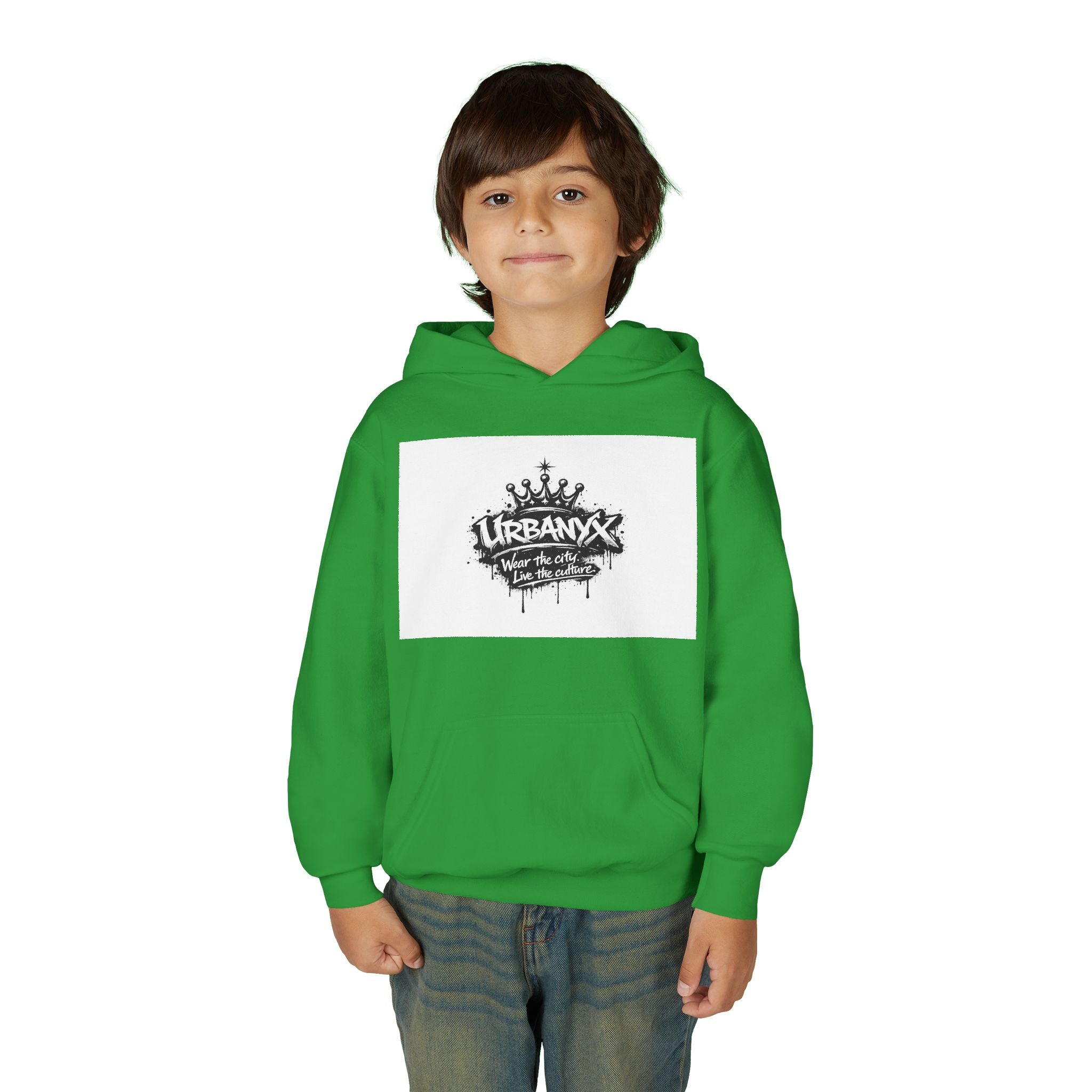 Urbanyx Youth Hoodie — UrbanX Graffiti Logo Sweatshirt (Color Splash)