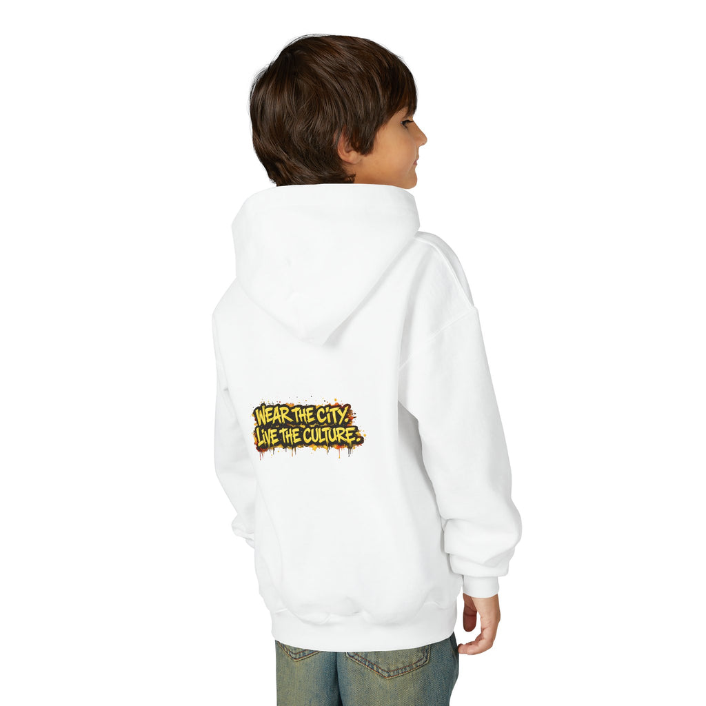 UrbanyX Youth Hoodie — UrbanX Graffiti Crown "Wear the City, Live the Culture" Streetwear