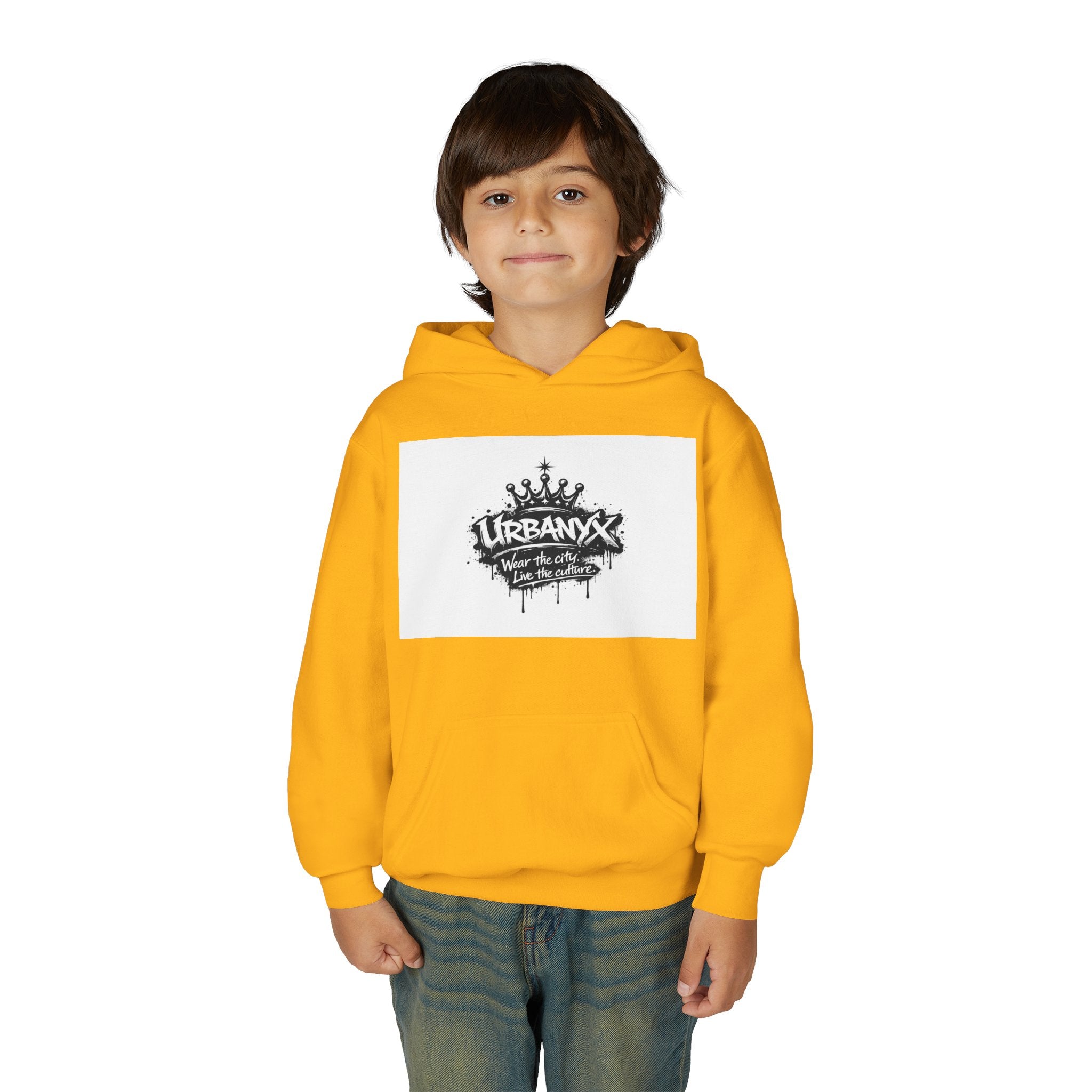 UrbanyX Youth Hoodie — UrbanX Graffiti Crown "Wear the City, Live the Culture" Streetwear