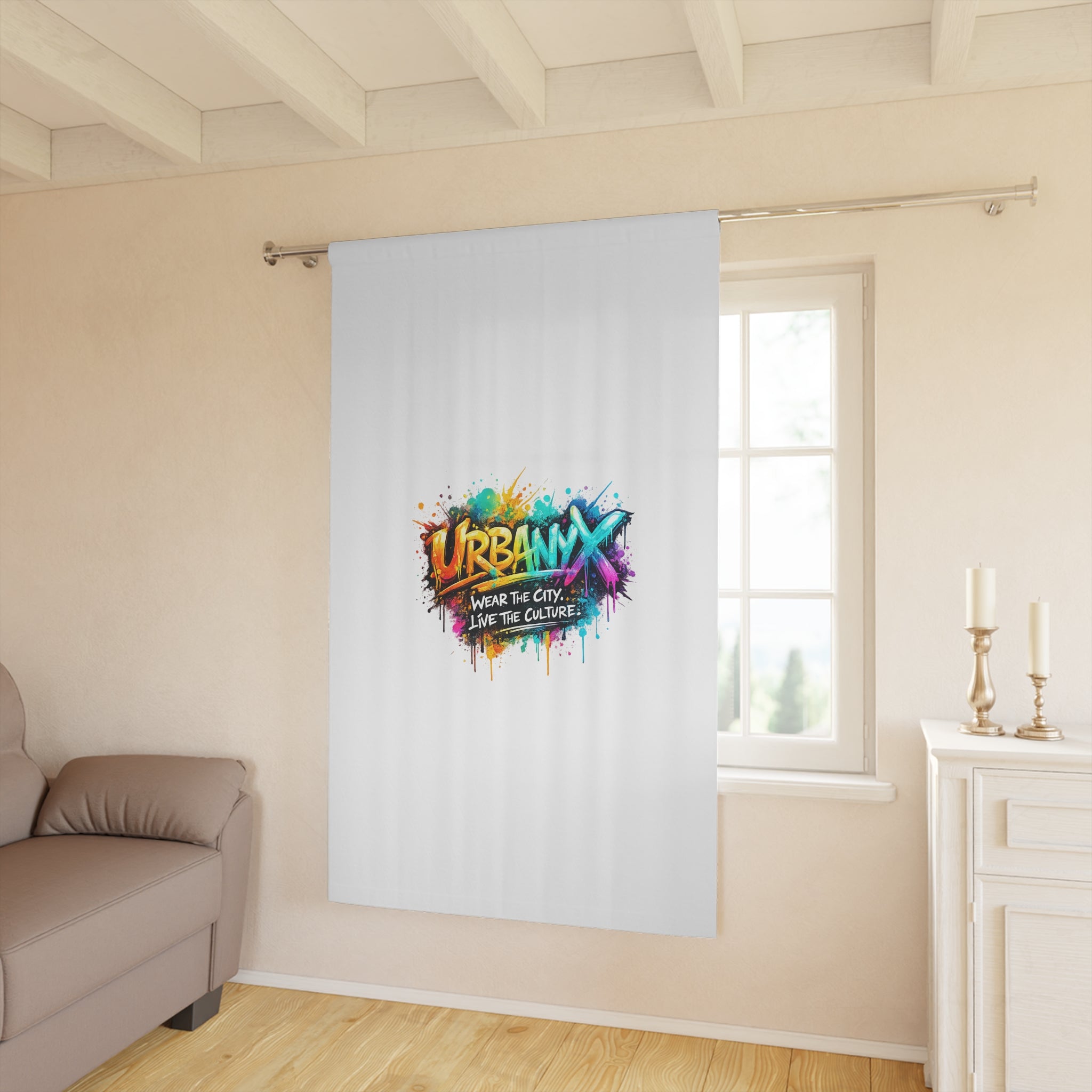 Urbanyx Graffiti Window Curtain — Colorful 'Urban' Street Art Design