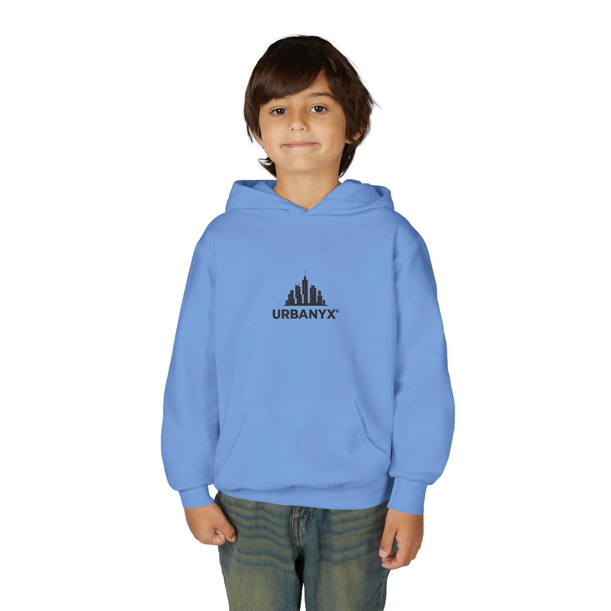 Urbanyx Kids Hoodie — UrbanX Logo Front & Colorful Graffiti Back Youth Sweatshirt
