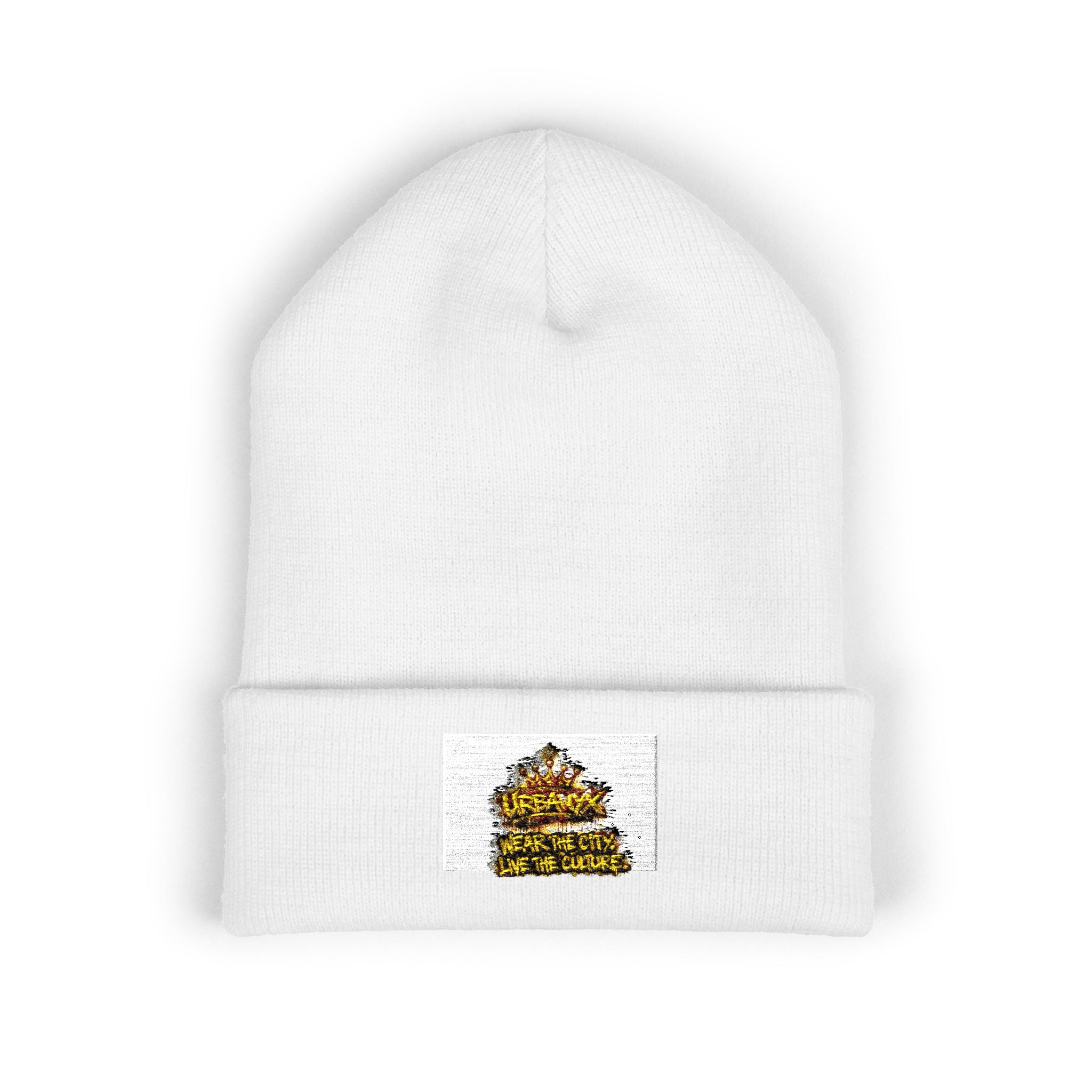 Urbanyx Embroidered Golden Poop Beanie — Cute Novelty Cuffed Winter Hat