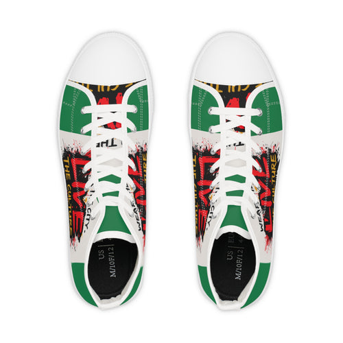 High Top Sneakers — "Wear In Love The Culture" Graphic Streetwear