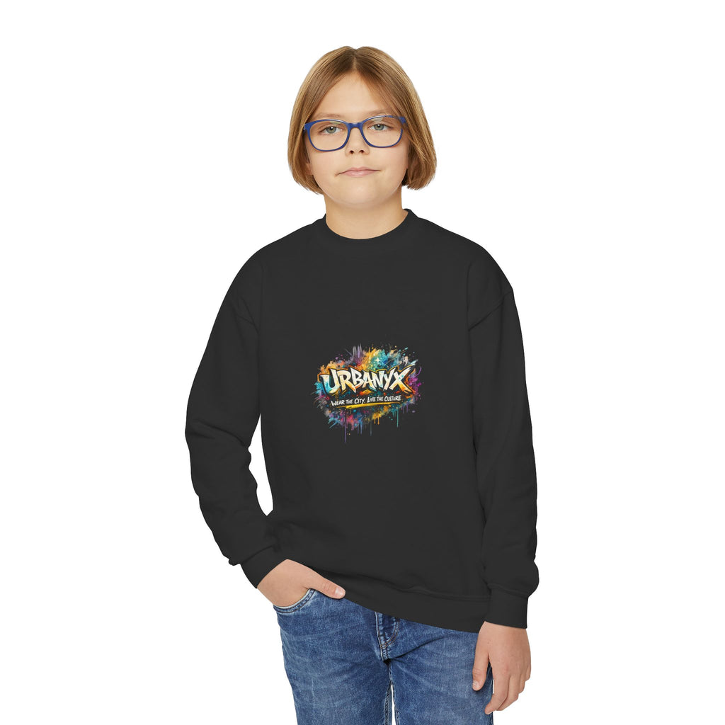 Urbanyx Youth Sweatshirt — 'Urbana' Colorful Graffiti Crewneck