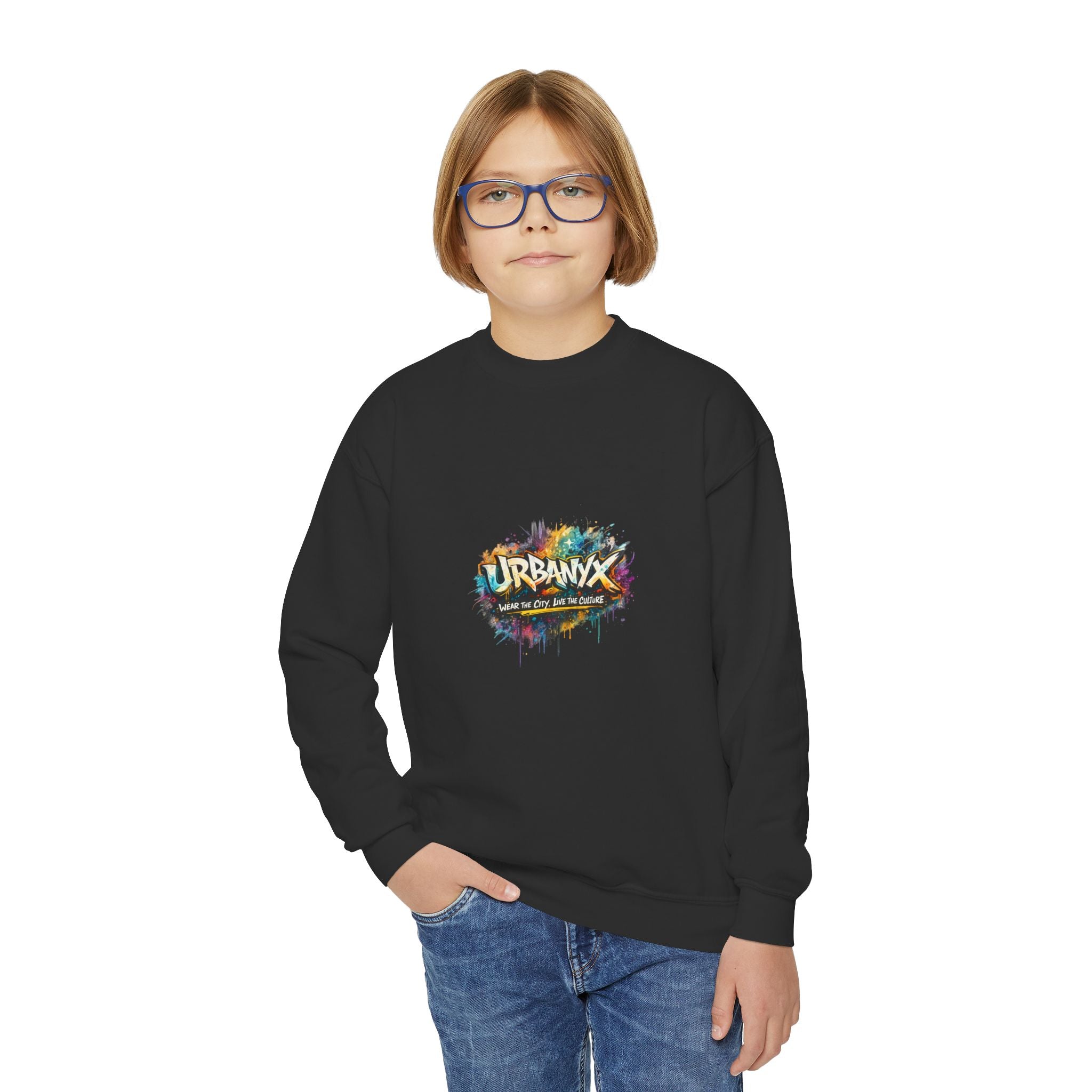 Urbanyx Youth Sweatshirt — 'Urbana' Colorful Graffiti Crewneck