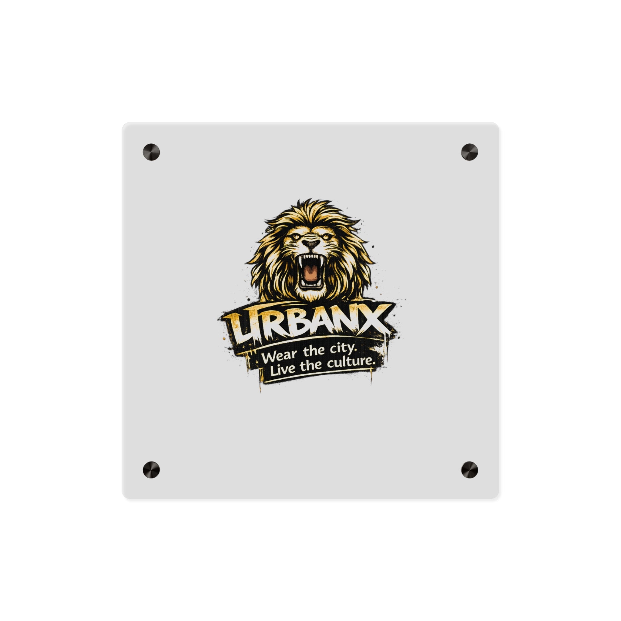 Urbanyx Acrylic Wall Art Panel — UrbanX Roaring Lion Logo Decor