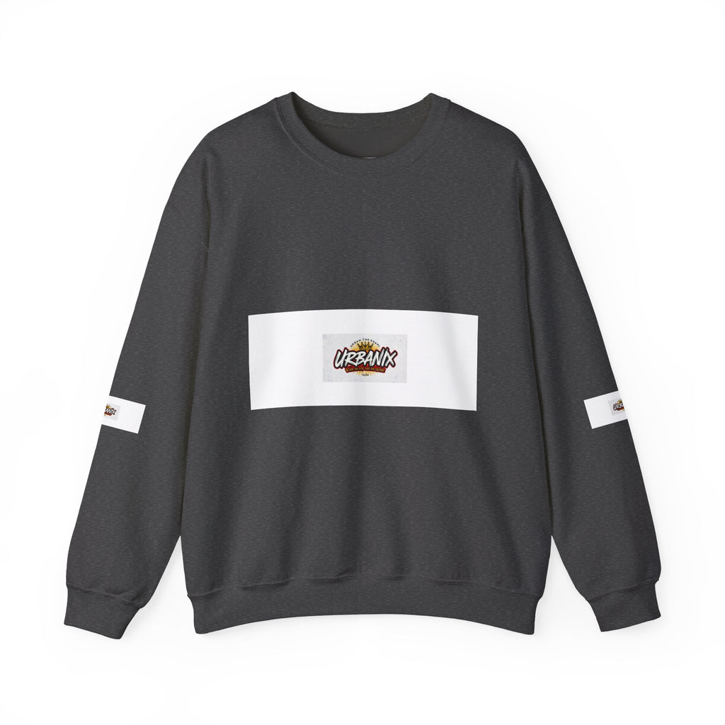 Crewneck Sweatshirt — 'Vibrant Urbanix' Logo Minimalist Streetwear