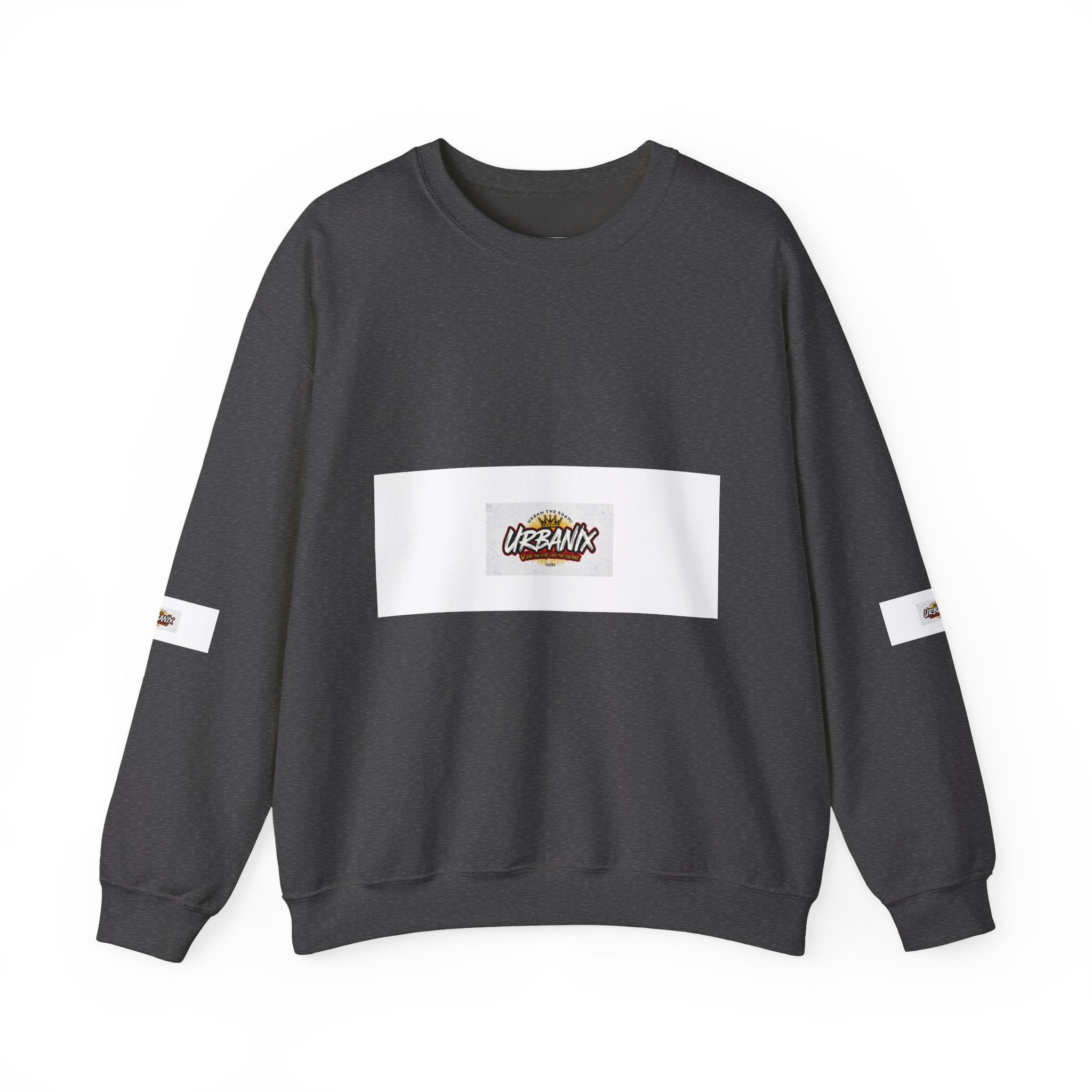 Crewneck Sweatshirt — 'Vibrant Urbanix' Logo Minimalist Streetwear