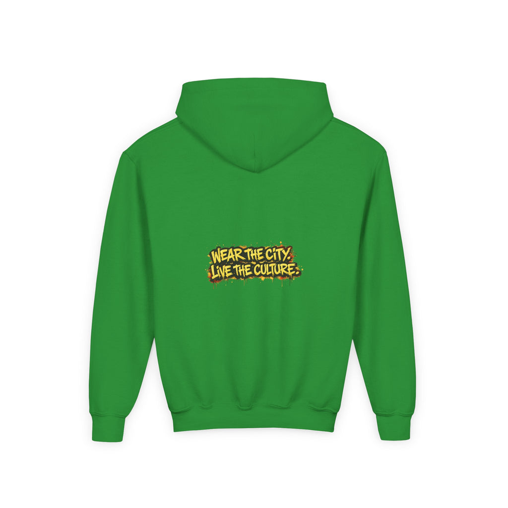 UrbanyX Youth Hoodie — UrbanX Graffiti Crown "Wear the City, Live the Culture" Streetwear