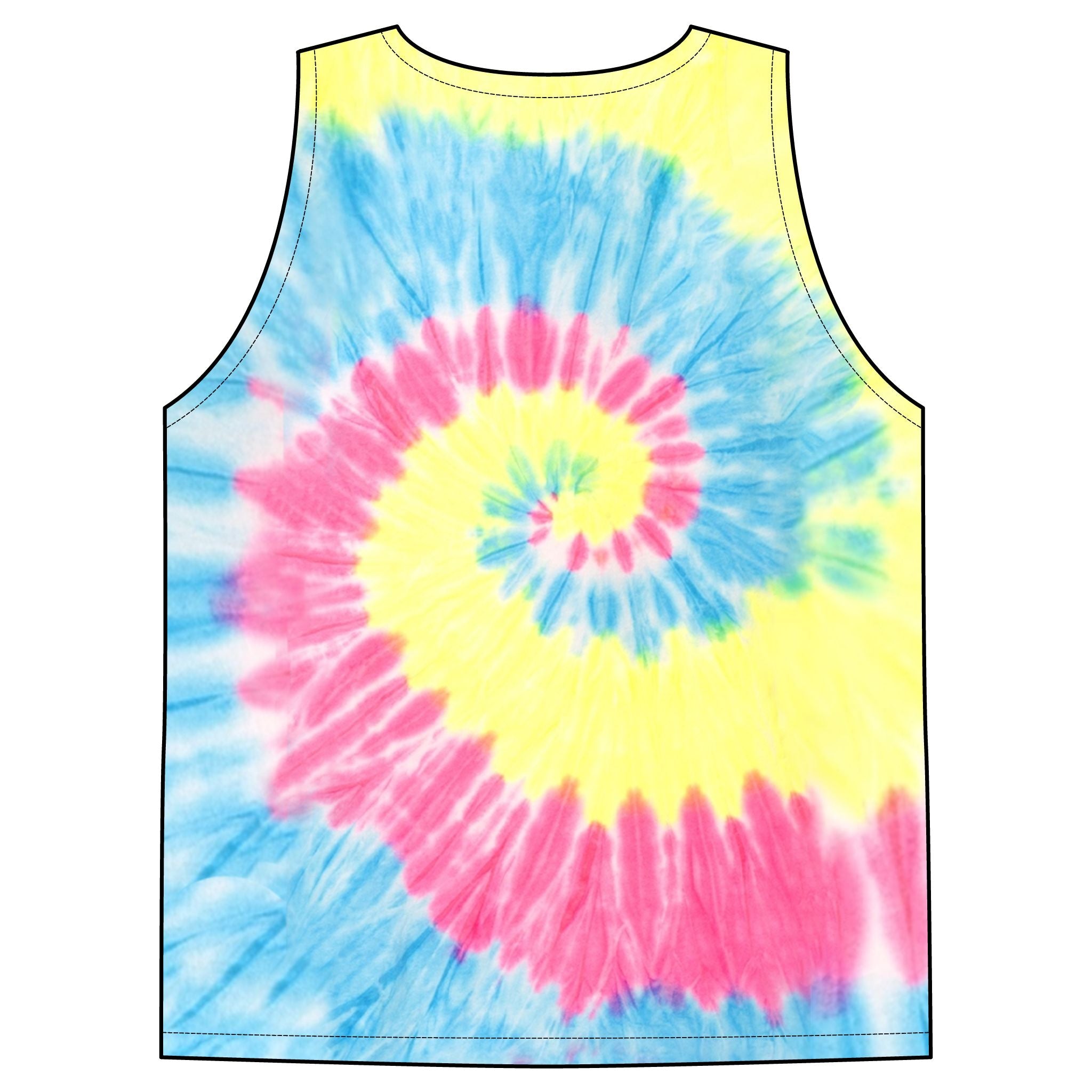 UrbanyXTie-Dye Tank Top — Retro Spiral Pastel Beachwear