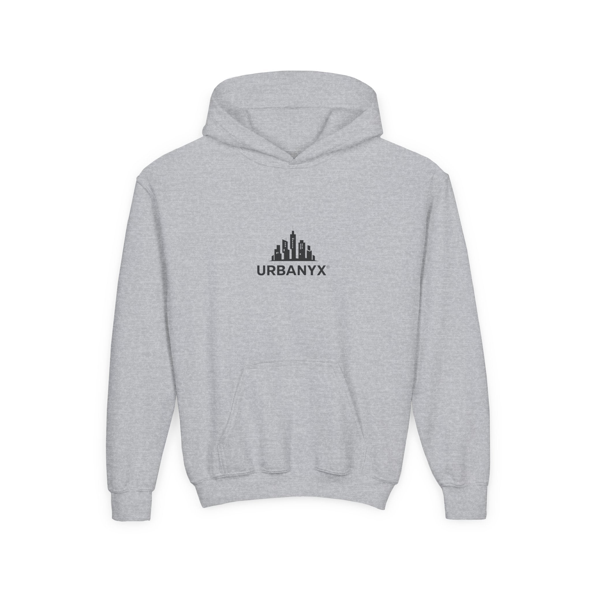 Urbanyx Kids Hoodie — UrbanX Logo Front & Colorful Graffiti Back Youth Sweatshirt