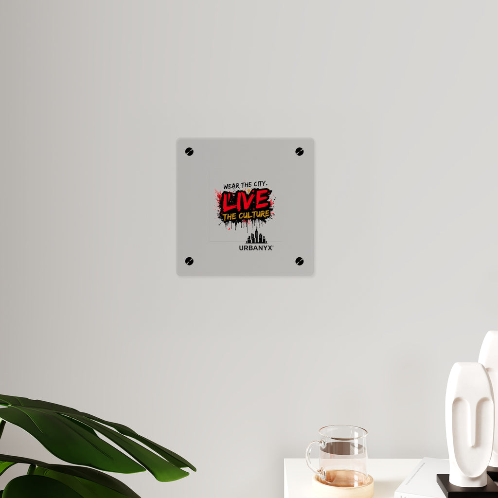 Urbanyx Live The Culture Acrylic Wall Art Panel – Urban Graffiti City Decor